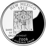 Quarter Dollar 2008 New Mexico: Photo 2008 New Mexico State Quarter - Proof / thumbnail