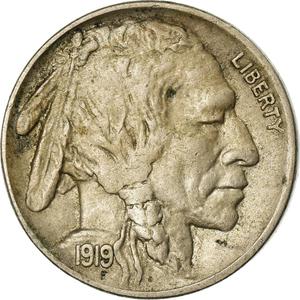 United States / Five Cents 1919 Buffalo Nickel - obverse photo
