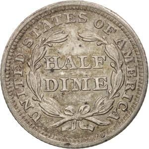 United States / Half Dime 1842 Seated Liberty - reverse photo