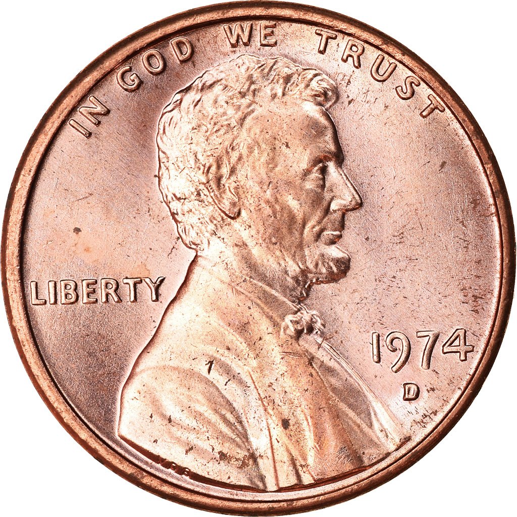One Cent 1974 Lincoln Memorial Coin From United States Online Coin Club