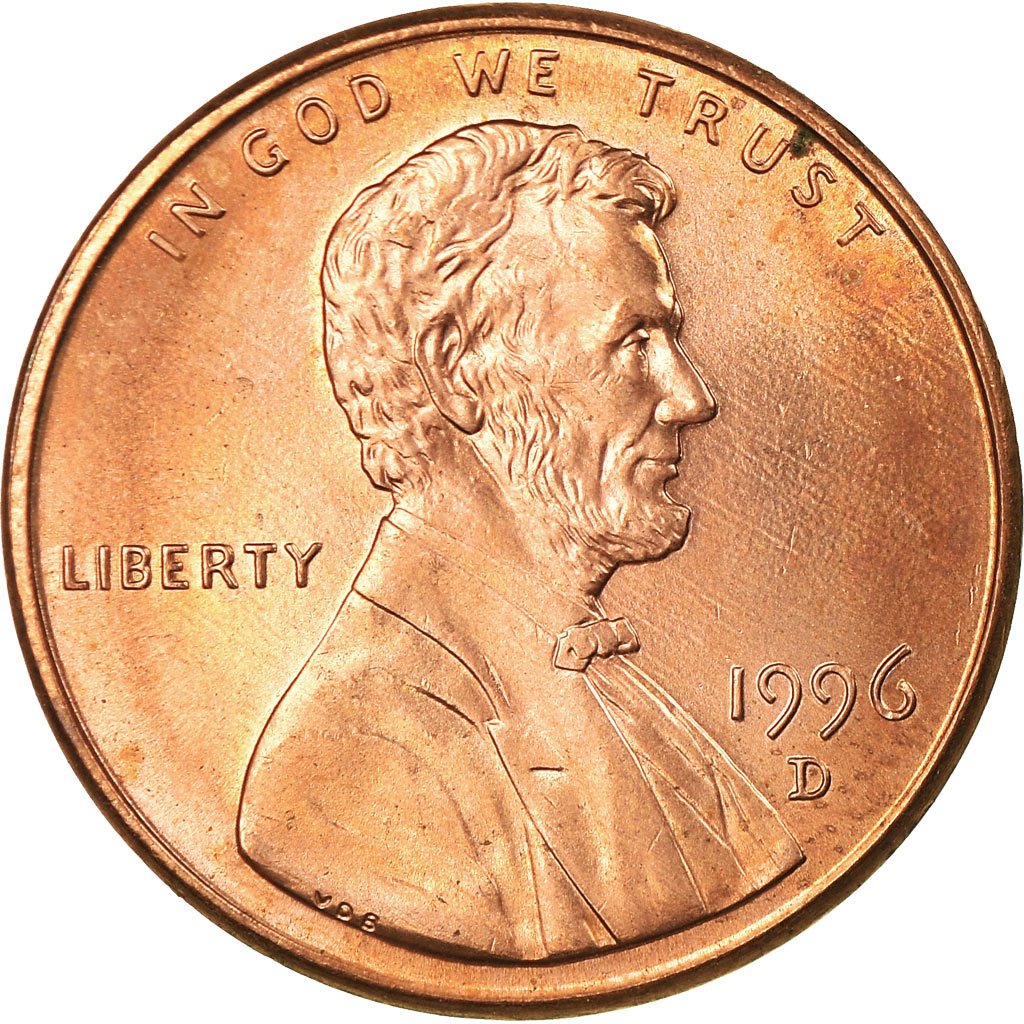 One Cent 1996 Lincoln Memorial Coin From United States Online Coin Club