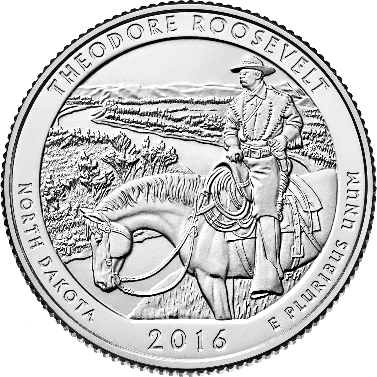 Quarter Dollar 2016 Theodore Roosevelt Coin From United States 