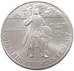 United States / One Dollar 1992 Columbus - obverse photo