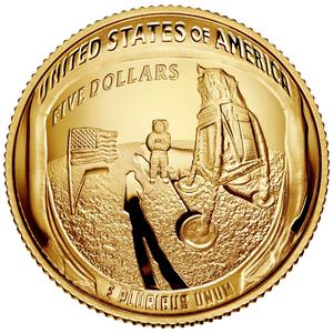 United States / Gold Quarter Ounce 2019 Moon Landing - reverse photo