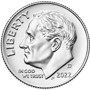 United States / One Dime 2022 Roosevelt - obverse photo