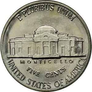 United States / Five Cents 1988 Jefferson Nickel - reverse photo