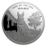 Silver Two Ounces 2018 Year of the Dog: Photo Coin, United States, Silver Two Ounces 2018 Year of the Dog / thumbnail
