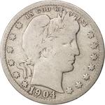 Quarter Dollar 1904 Barber: Photo United States - Barber Quarter 1904 / thumbnail