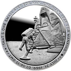 United States / Silver Ounce 2019 Apollo 11 - One Small Step - reverse photo