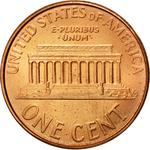 United States / One Cent 2008 Lincoln Memorial - reverse photo