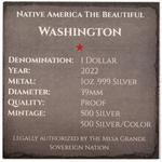 Silver Ounce 2022 America the Beautiful - Washington: Photo Coin, United States, Silver Ounce 2022 America the Beautiful - Washington / thumbnail