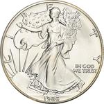 Silver Ounce 1986 American Eagle: Photo Coin, United States, Dollar 1986 - U.S. Mint - American Silver Eagle / thumbnail