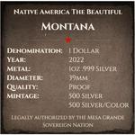 Silver Ounce 2022 America the Beautiful - Montana: Photo Coin, United States, Silver Ounce 2022 America the Beautiful - Montana / thumbnail