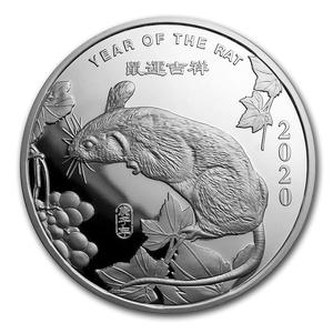 United States / Silver Two Ounces 2020 Year of the Rat - reverse photo
