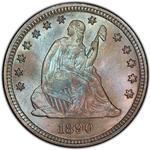 Quarter Dollar 1890 Seated Liberty: Photo 1890 25C (Regular Strike) / thumbnail