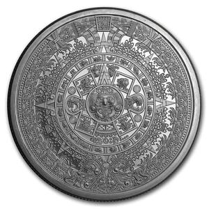United States / Silver Two Ounces  - Aztec Calendar, Golden State Mint - reverse photo