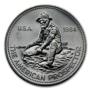 United States / Silver Ounce 1984 Engelhard - The American Prospector - reverse photo