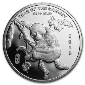 United States / Silver Ounce 2016 Year of the Monkey - reverse photo