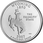 Quarter Dollar 2007 Wyoming: Photo 2007 Wyoming State Quarter / thumbnail