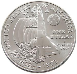 United States / One Dollar 1992 Columbus - reverse photo