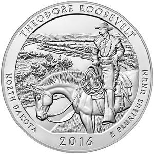 United States / Silver Five Ounces 2016 Theodore Roosevelt - reverse photo