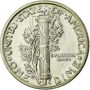 United States / One Dime 1943 Mercury - reverse photo