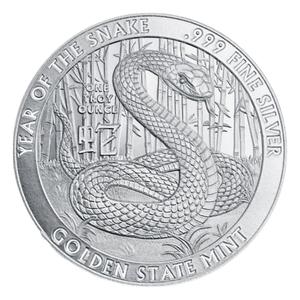 United States / Silver Ounce 2025 Year of the Snake - Golden State Mint - reverse photo