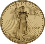 United States / Gold Quarter Ounce 2007 American Eagle / Proof - obverse photo