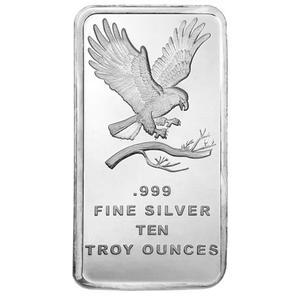 United States / Silver Ten Ounces Bar - SilverTowne Eagle - reverse photo