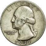 Quarter Dollar 1941 Washington: Photo United States - Washington Quarter 1941 / thumbnail