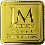 United States / Gold Five Grams - JM Bullion Square Bar - reverse photo