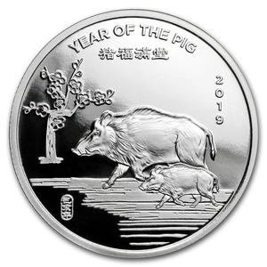 United States / Silver Half Ounce 2019 Year of the Pig - reverse photo