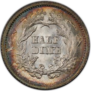 United States / Half Dime 1862 Seated Liberty - reverse photo