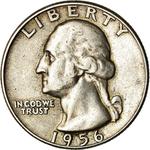 United States / Quarter Dollar 1956 Washington - obverse photo