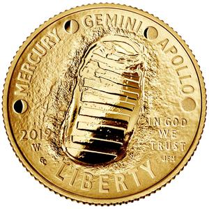 United States / Gold Quarter Ounce 2019 Moon Landing - obverse photo