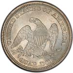 United States / Quarter Dollar 1865 Seated Liberty - reverse photo