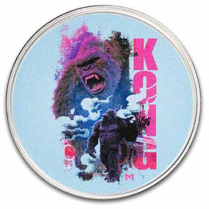 United States / Silver Ounce Round (2024) Godzilla vs Kong - Kong, Coloured - reverse photo
