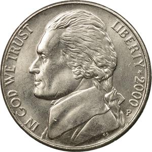United States / Five Cents 2000 Jefferson Nickel - obverse photo