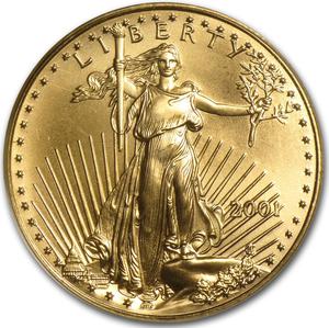 United States / Gold Half Ounce 2001 American Eagle - obverse photo