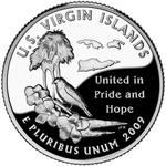 Quarter Dollar 2009 U.S. Virgin Islands: Photo 2009 U.S. Virgin Islands Quarter - Proof / thumbnail