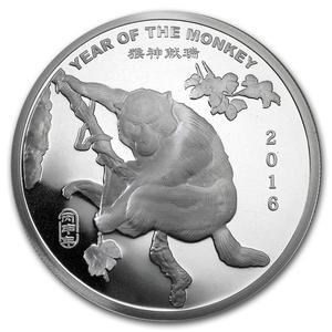 United States / Silver Two Ounces 2016 Year of the Monkey - reverse photo