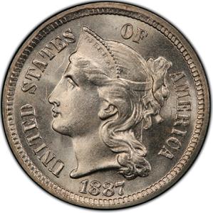 United States / Three Cents 1887 - obverse photo