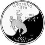 Quarter Dollar 2007 Wyoming: Photo 2007 Wyoming State Quarter - Proof / thumbnail