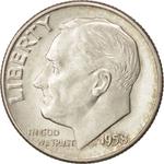 One Dime 1958 Roosevelt: Photo United States - Roosevelt Dime 1958 / thumbnail