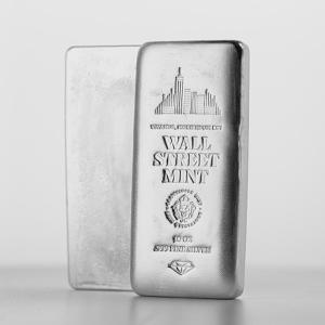 United States / Silver Ten Ounces - Wall Street Mint Silver Bar - obverse photo
