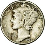 One Dime 1931 Mercury: Photo United States - Mercury Dime 1931 / thumbnail