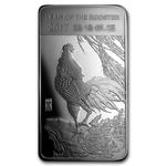 Silver Ten Ounces 2017 Year of the Rooster - Bar: Photo Coin, United States, Silver Ten Ounces 2017 Year of the Rooster - Bar / thumbnail