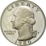 United States / Quarter Dollar 1980 Washington - obverse photo