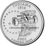 Quarter Dollar 2002 Indiana: Photo 2002 Indiana State Quarter / thumbnail