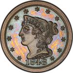 United States / Half Cent 1848 Braided Hair (Proof only) / First restrike, proof - obverse photo